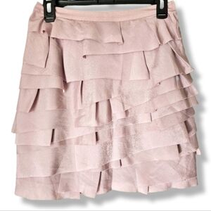 Layered Tiered Raw Hem Ruffle Mini Skirt Size Small Fairycore Love21 Coquette